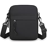 AegatarLue Casual Mens Crossbody Bag with 3-Layer Zippered Pockets, Small Messenger Bag for Men Boy with Adjustable Straps