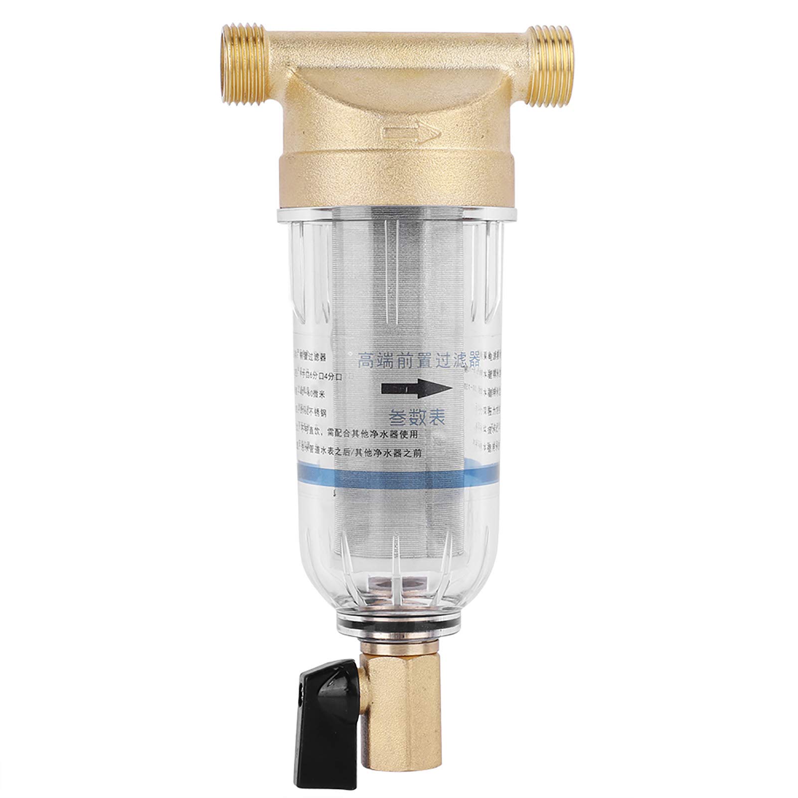 Reusable Spin Down Sediment Water Filter Faucet Water Purifier Water Prefilter Sediment Filter for Well Water Hose Sediment Filter(1/2" Male Thread)