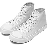 Duovodu Kids Canvas Sneakers for Girls Boys High Top Canvas Fashion Shoes Comfortable Classic Casual Lace up Walking Running Shoes