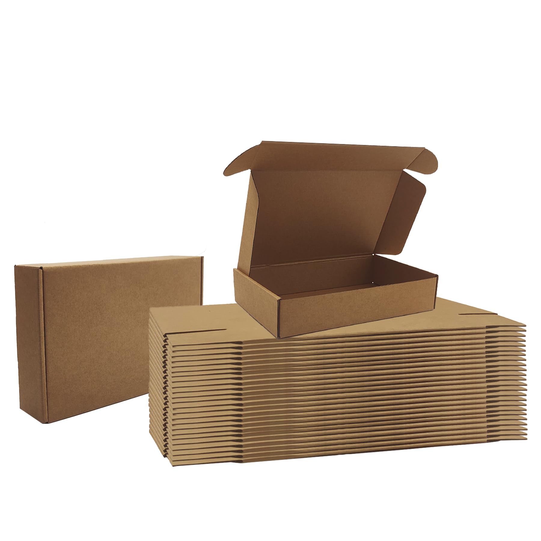 Photo 1 of 10x6x2 inches Shipping Boxes Bulk 25 Pack Brown, Corrugated Cardboard Box, Mailer Boxes for E-commerce Packaging and Holidays Gift, Small Giving Boxes for Wrapping Mailing Present