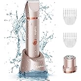 Bikini Trimmer for Women Pubic Hair: Eletctric Razors for Women - Rechargeable Eletctric Shaver - IPX7 Waterproof Bikini Trim