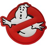 Jestik PVC Patch, Glow in The Dark Funny Patches, Military Tactical Morale Patch with Hook and Loop Fastener, Patches for Backpacks, Military Uniforms, Jeans, Jackets, Vests &amp; More - No Ghost Red
