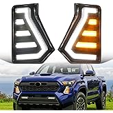 LED Fog Lights Daytime Running Lights fit For 2024 2025 Toyota Tacoma Foglights Lamps Assembly 2024 Tacoma Accessories(DRL TypeC)