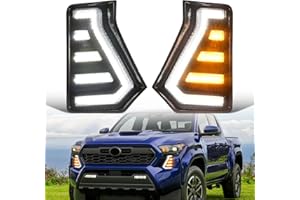 SDTSSYVE LED Fog Lights Daytime Running Lights fit For 2024 2025 Toyota Tacoma Foglights Lamps Assembly 2024 Tacoma Accessories(DRL TypeC)