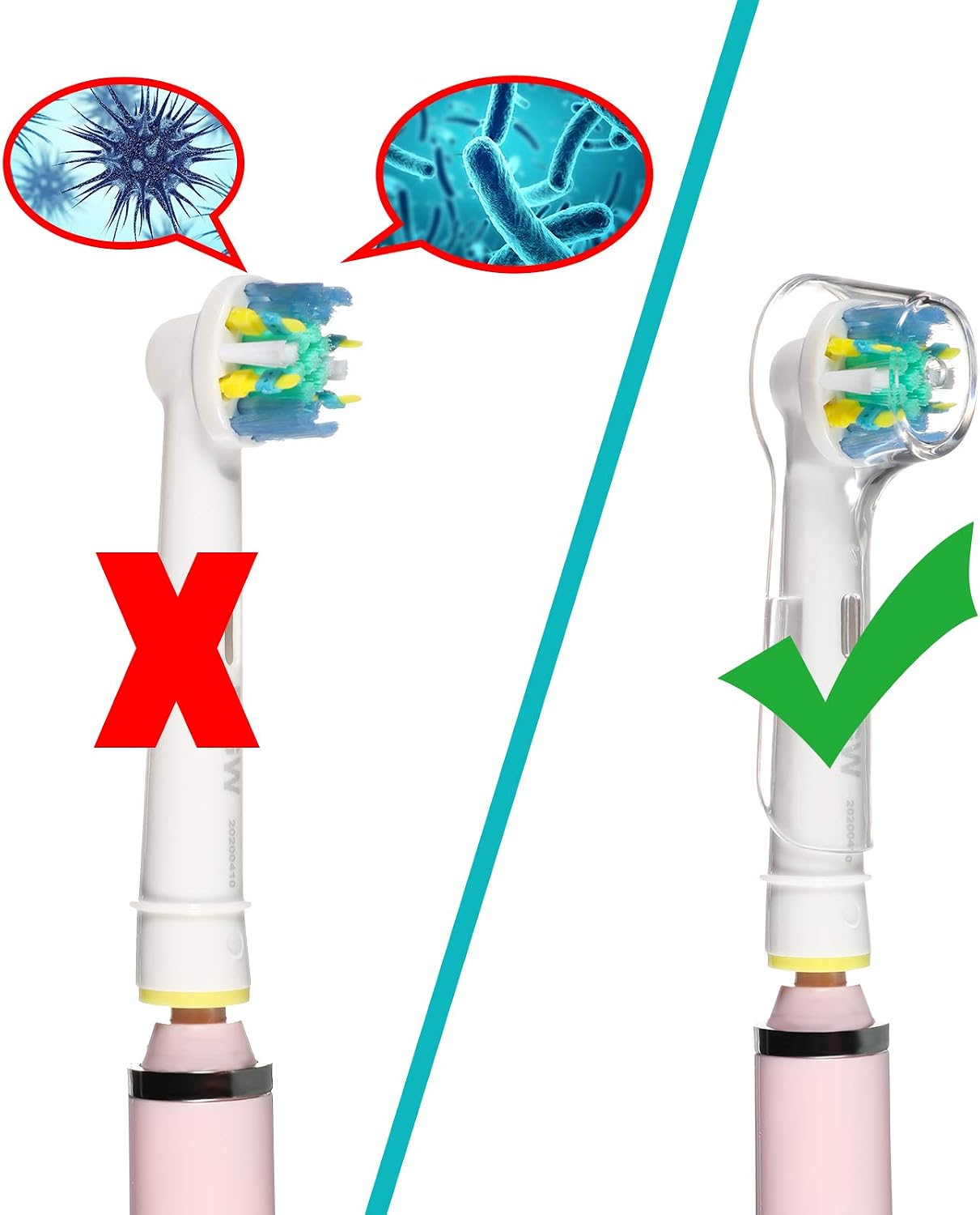 12 Pieces Electric Toothbrush Cover Brush Head Protection Cover Reusable Electric Toothbrush Heads Cover Replacement Brush Heads Cover Caps to Keep Dust Away for Travel Camping - Image 4