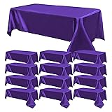 12 Pack Satin Polyester Tablecloth Wedding