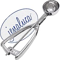 Jenaluca Ice Cream Scoop - Cookie Dough and Cupcake Scoop - 18/8 Stainless Steel (Scoop Only, Large)