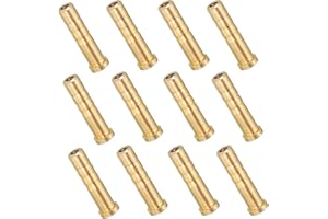 ARRCCHOLIY 12 Pack Archery Brass Arrow Weight Bolt Copper Arrow Insert for .244 Carbon Arrow Field Points Shaft