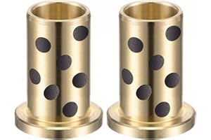 uxcell Flanged Sleeve Bearings 12mm Bore 15mm OD 30mm Length 21mm Flanged Dia 3mm Flange Thickness Wrapped Oilless Bushings B