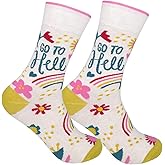 FUNATIC Funny and Crazy Socks with Sayings - Novelty Gifts for Men, Women, Teens