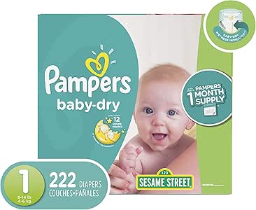 222 pampers size 1