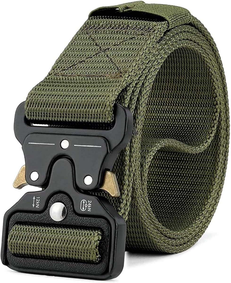 MOZETO Men's Tactical Belt, Military Nylon  Rigger Work Carry Tool