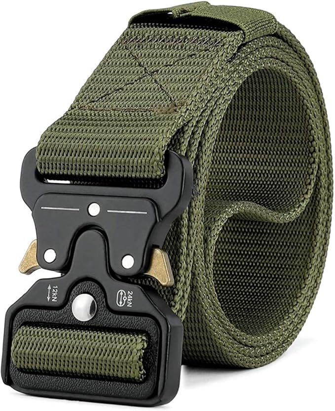 MOZETO Men's Tactical Belt, Military Nylon  Rigger Work Carry Tool
