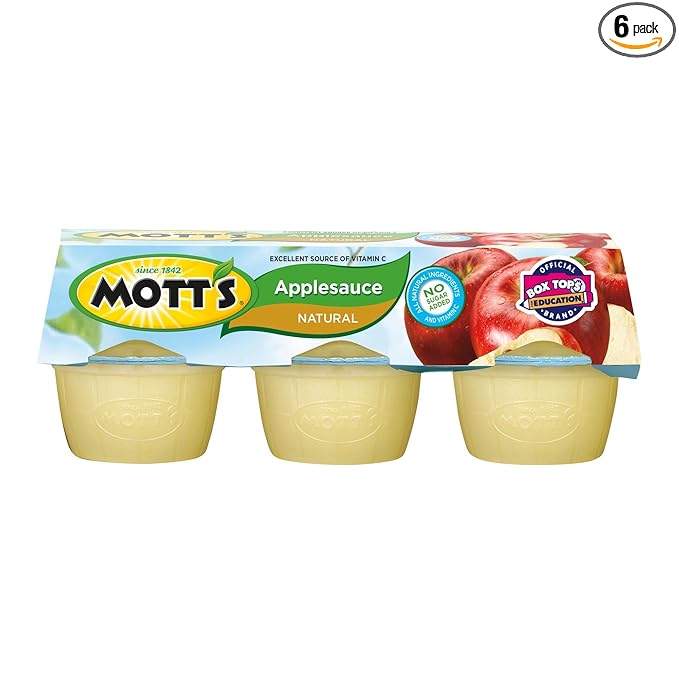 Mott S Applesauce Natural 3 9 Ounce 6 Count Pack Of 6 Amazon