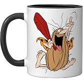 Captain Caveman Captain Caveman Unga Bunga Ceramic Mug, Black/White, 11oz