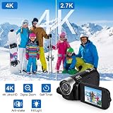 Akozon Handheld Video Camcorder 1080P 16MP 2.7in Rotatable Screen 16x Zoom view 2