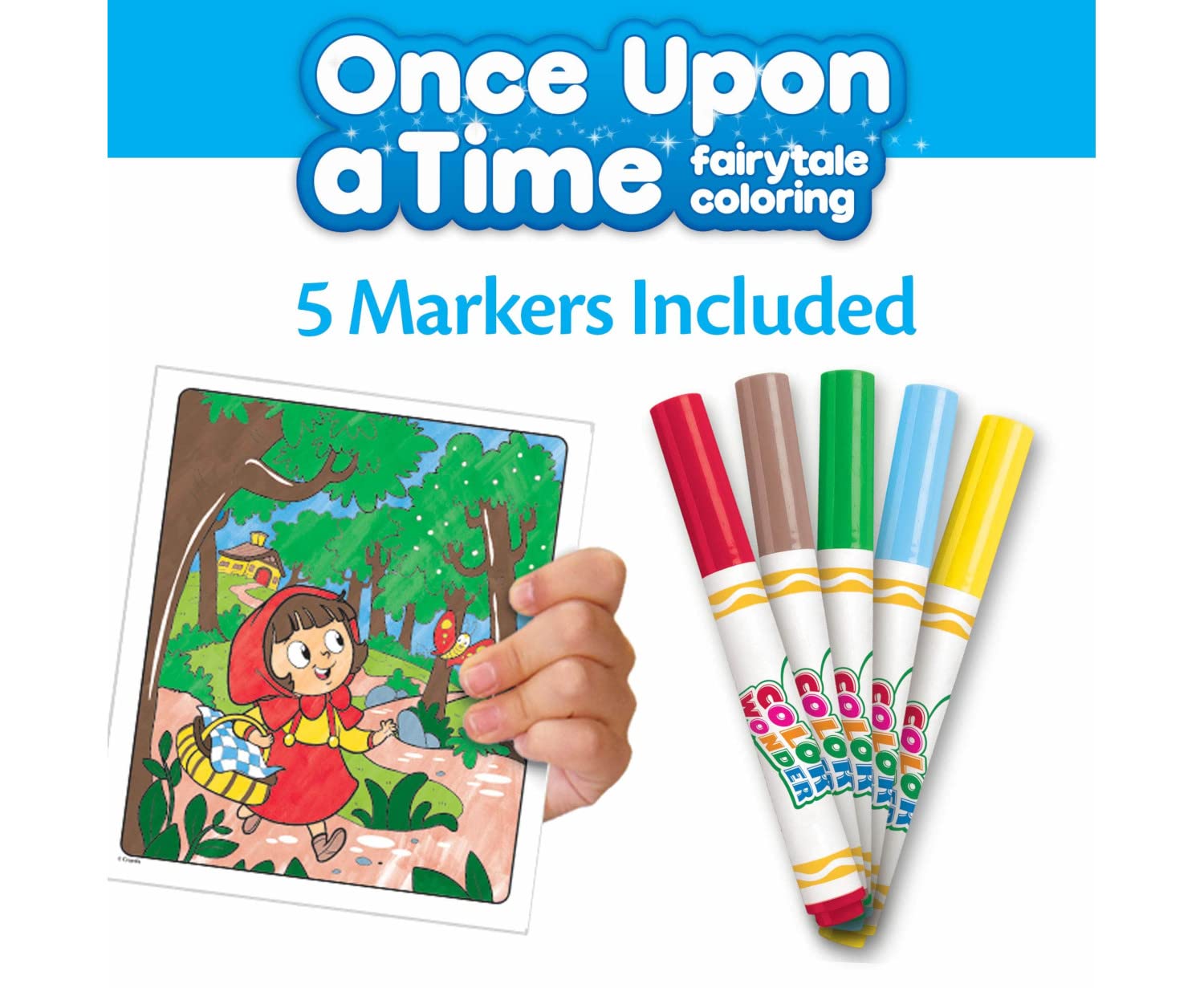 Crayola Color Wonder Fairytales (18 Pages), Mess Free Coloring for Kids & Toddlers, Kids Gifts, Invisible Ink Markers, Ages 3+