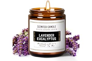 TAKYTAO Premium Eucalyptus & Lavender Scented Candles - Soy Wax Candles | Aromatherapy Candles for Stress Relief, Meditation, Yoga, Relaxing, SPA | Natural Jar Candles for Home Men Women Office