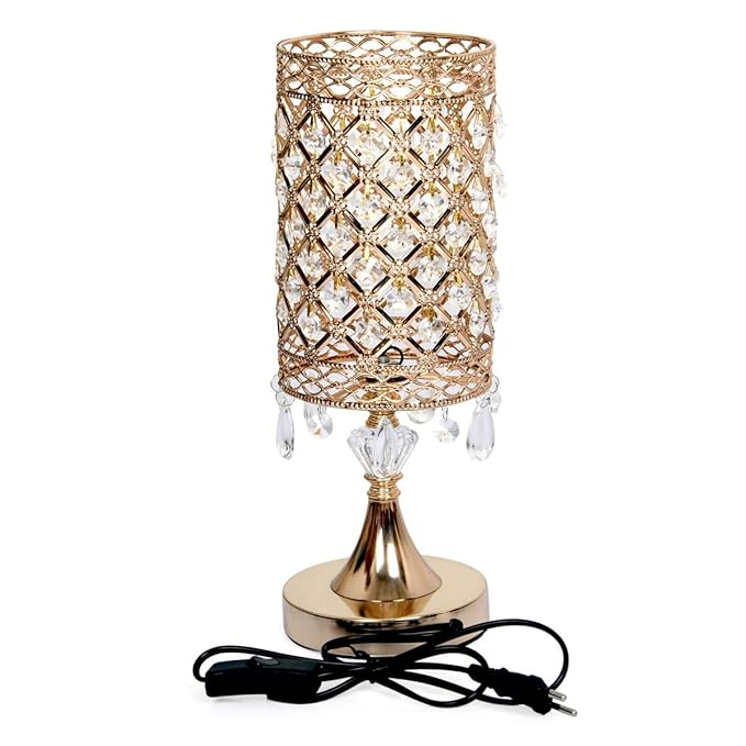 PINK PARI (LABEL) Crystal Table Lamp (Multicolour, Metal)