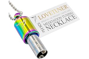 LOVETUNER Mindful Breathing & Meditation Tuning Necklace | 528 Hz Solfeggio Love Frequency | Stress Relief Whistle Necklace | Promote Calm through Sound & Breathwork for Adults