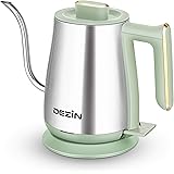 Dezin Electric Gooseneck Kettle, Electric Tea kettle with 304 Stainless Steel, 0.8L Pour Over Kettle for Coffee, Tea Brewing,