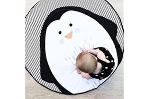 ABREEZE Baby Crawling Mat Cute Penguin Play Carpet Children Bedroom Decor Living Room Rug Nursery Rug Area Rugs for Boys Girls Kids Bedroom