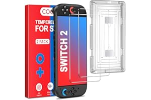 TITIANCOOL Screen Protector Tempered Glass Compatible with Nintendo Switch 2 (2025), 2 Pack Transparent HD Clear Anti-Scratch Switch 2 Screen Protector Skin Set for Nintendo Switch Accessories