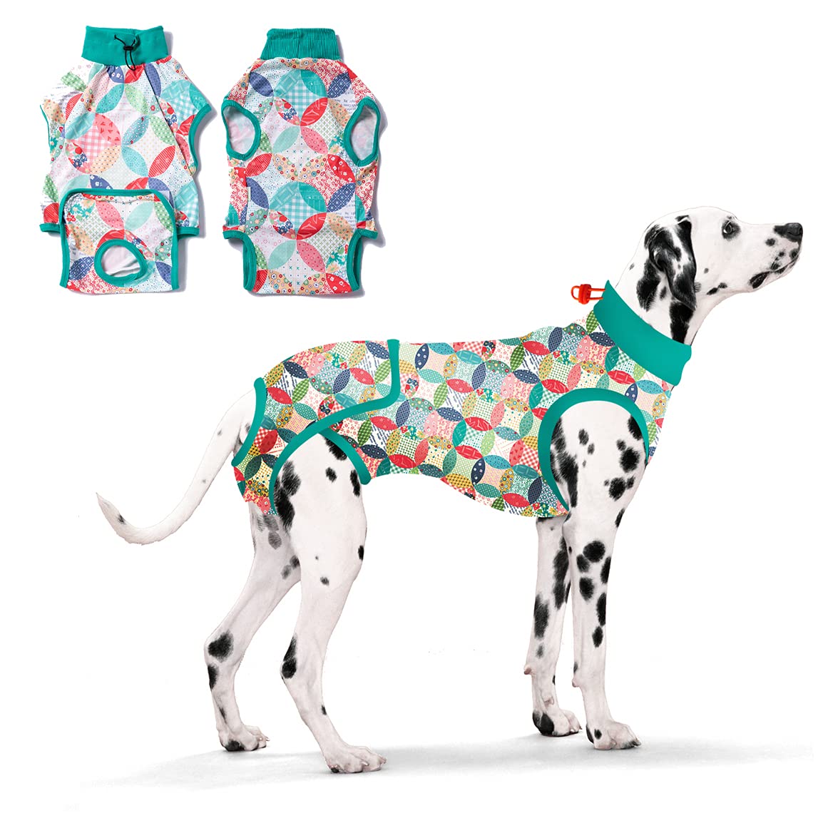 PetWarm Spay Recovery Shirt for Dogs, Surgery Onesie Cone Substitute Snug＆Soft, After Surgery Wear for Pets Green