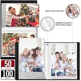Lanpn Small Photo Album 6x4 2 Packs 100 Photos Portrait Linen Red view 5