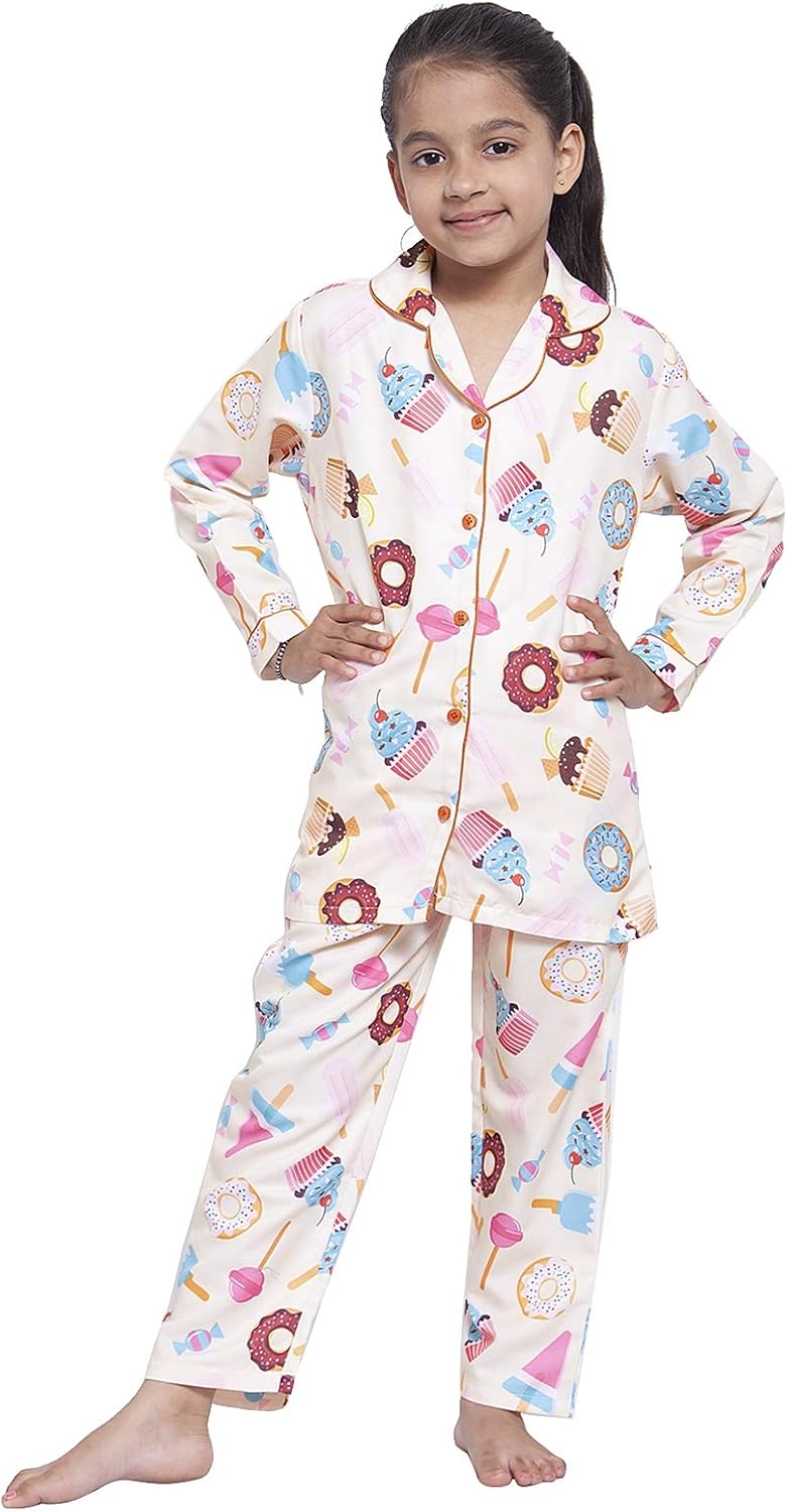 Buy MAXENCEÂ® Branded Kids Night Suits & Luxurious Night Dress for Boys, Off White Color Age 4-14 