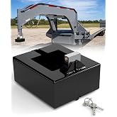 Upgraded Gooseneck Trailer Lock, Gooseneck Locks for Round and Square Trailer Tubes, Heavy Duty Locks for Most 7-Inch Baseboa