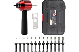 ZOSANY Rivet Nut Tool Adapter for Cordless Drill Electric Rivet Gun Kit with 5 Metric and 13 Mandrels and 290Pcs Assorted Rivet Nuts, Rugged Carrying Case