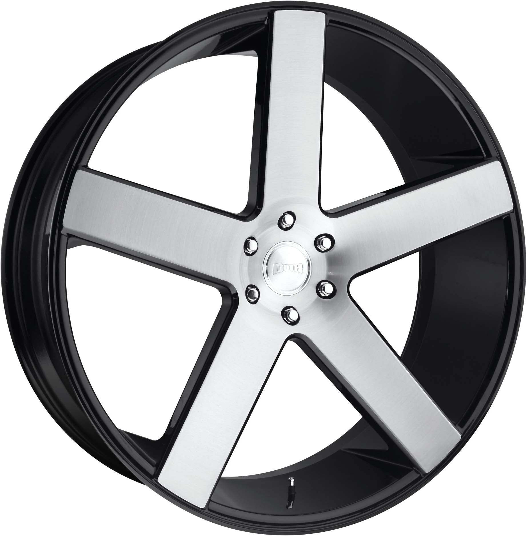 DUB S217 BALLER Gloss Black with Brushed Face Custom wheels - 22" x 9.5", 19 Offset, 6x139.7 Bolt Pattern, 106.1mm Hub - Gloss Black with Brushed Face
