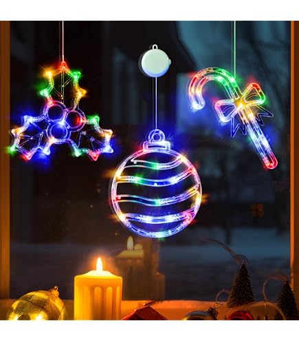 Metal Stars MAOYUE 3-Pack Christmas Star Window Lights - Battery ...