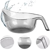 2-In-1 Rice Strainer,Large Rice Washer Beans Washer Strainers And Colanders - Washing Bowl for Fruit Washing Bowl With Strain