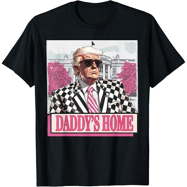 thumbnail image 2 of Donald Trump 'Daddys Home' Grey T-Shirt – Unisex 100% Cotton, Crew Neck, MAGA 47th 2 of 4