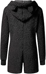 Onesies Zip-Up Hoodie Jumpsuit Womens Cute Sherpa