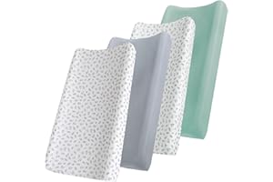 Changing Pad Cover, Diaper Changing Pad Covers 4 Pack, Fitted Baby Changing Table Sheets for 32''×16'' Change Table Pad, Crad