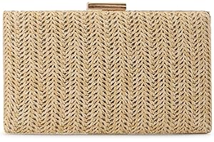 GOKTOW Straw Clutch Purse Raffia Rattan Summer Woven Beach Handbags for Women Vacation Travel 2024