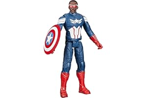 Marvel Studios Captain America Brave New World, Titan Hero Series, 12-Inch Captain America Action Figure, Super Hero Toys for Kids 4 and Up
