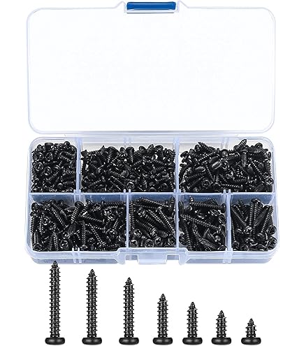 500pcs/Set 3 Black Zinc-Plated Carbon Steel Pan Head Self Tapping...