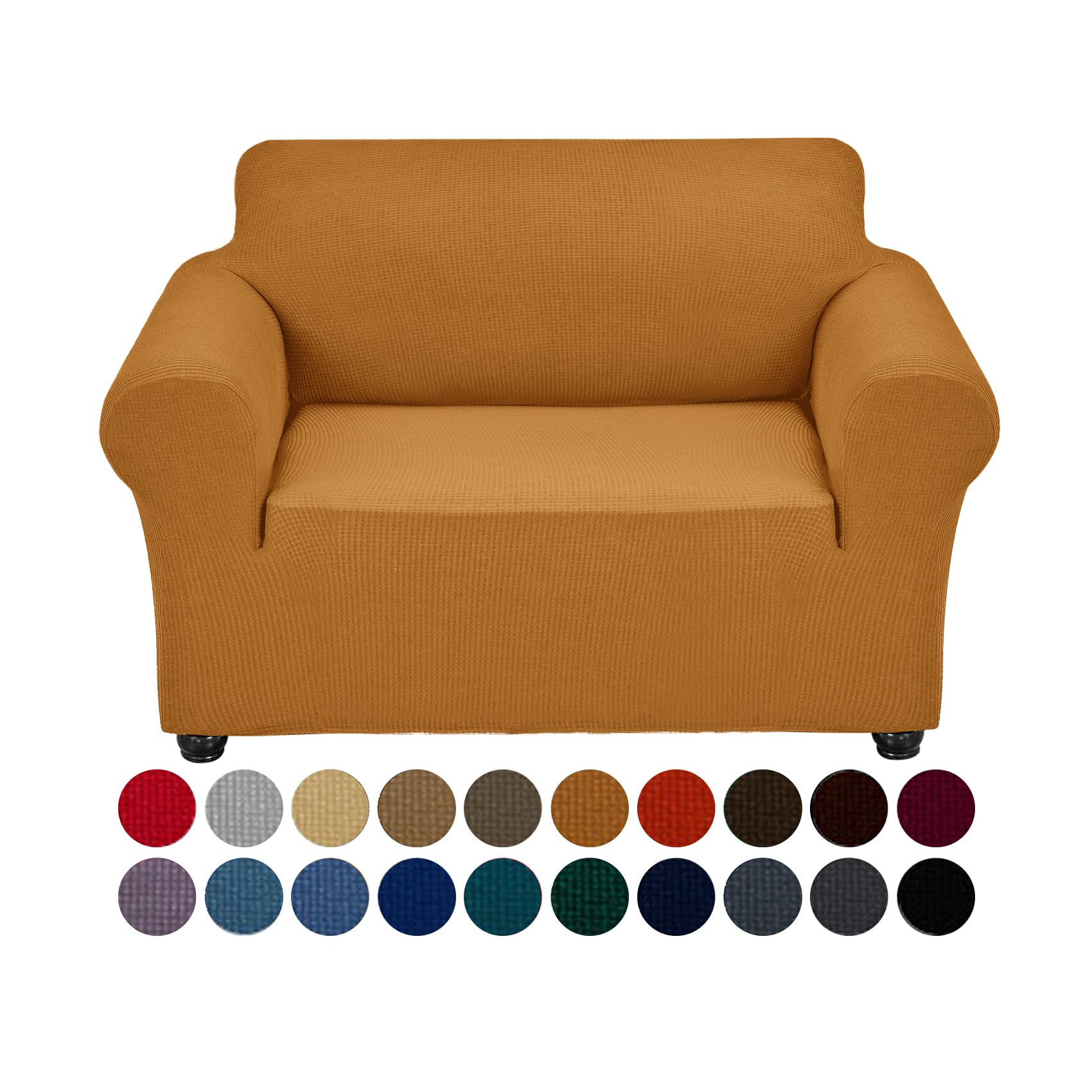 Photo 1 of Joccun Stretch Chair Couch Cover,1-Piece Sofa Slipcover Spandex Jacquard Fabric Sofa Covers with Elastic Bottom,Washable Furniture Protector for Dogs,Cats,Kids(Armchair,Gold)