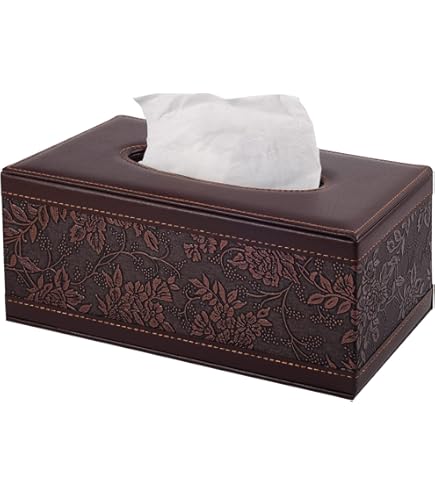 Amazon.com: Tissue Box Cover Rectangle, PU Leather Tissue Box