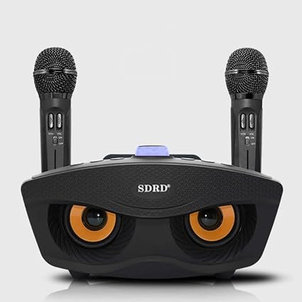 Amazon 良い生活ing マイク Bluetoothカラオケマイク ホームktv ワイヤレスマイクシステム 2ハンドヘルドマイク Aux Tfカード Uディスク カラオケ歌うマシン 高音質カラオケ機器 ポータブルスピーカー プロフェッショナルホームktvセット ブラック 楽器 音響