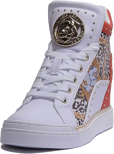 guess white ankle boots