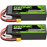 OVONIC 3S LiPo Battery 3000mAh 11.1V 130C RC Battery with XT60 Connector