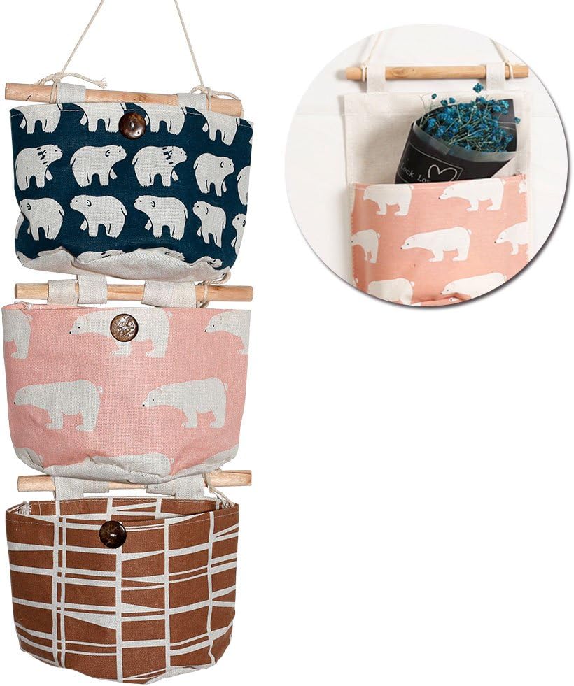 Hängeorganizer,Wand hängenden, kreativ 3 Tasche Hanging Storage Bag