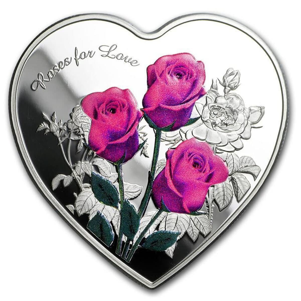 QUEAMBLER Romantic I Love You Coin Love Words Valentine's Day Gift Marriage Wedding Gift Love Pocket Token Heart-Shaped Coin