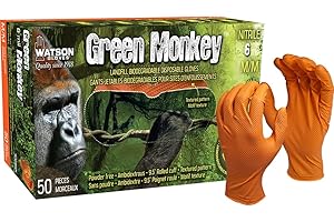 Watson Gloves Green Monkey 6 Mil Biodegradable Disposable Nitrile Glove