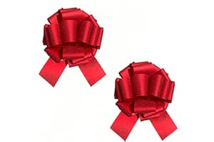 GENERIC Big Glitter Red Gift Bow(10 inch, 2 Pack)- Large Present Bow, Big Christmas Bow for Gift Wrapping, Gift Box, Christmas Tree, Wreath, Christmas Decoration,Indoor and Outdoor Decoration